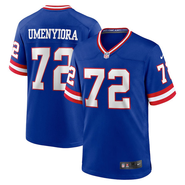 Men's New York Giants #72 Osi Umenyiora Royal Classic Retired Player Stitched Game Jersey Men's New York Giants #72 Osi Umenyiora Royal Classic Retired Player Stitched Game Jersey